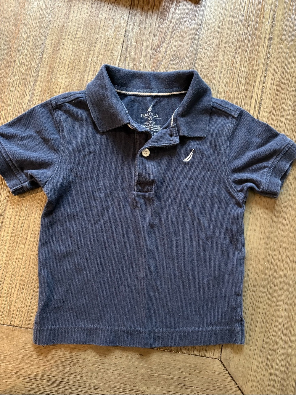 Nautica Toddler Boys Navy Blue Short Sleeve Pique Polo Shirt Size 3T